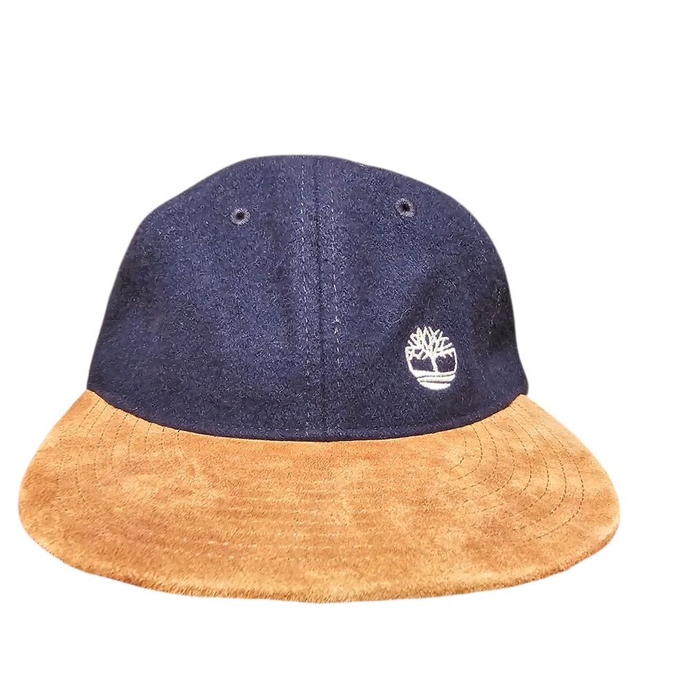 Timberland x American Eagle Navy and Brown Tan Suede 5 panel Hat
